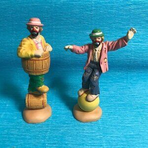 HOBO CLOWNS Emmett Kelly Junior and Fkambro Vintage Figurines